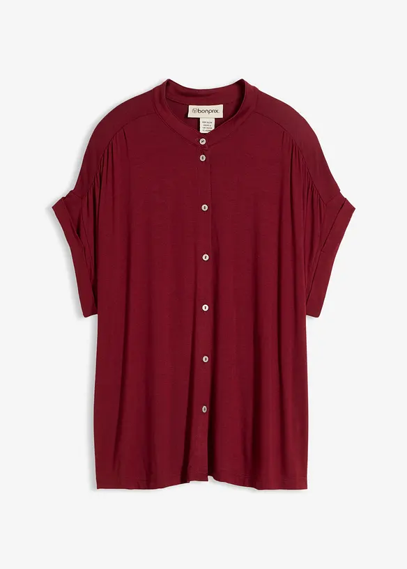 Shirtbluse aus softem Viskose Mix in rot von vorne - bonprix