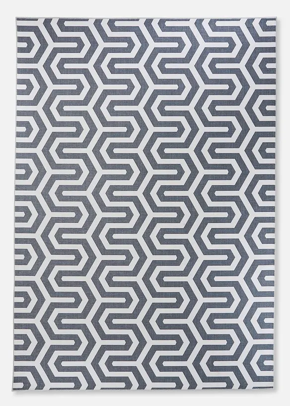 Teppich mit moderner Musterung in grau von vorne - bonprix