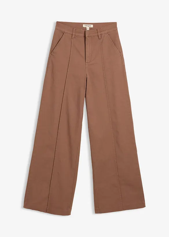 Twillhose aus elastischem Baumwoll-Mix in braun von vorne - bonprix Twillhose aus elastischem Baumwoll-Mix in braun von vorne - bonprix