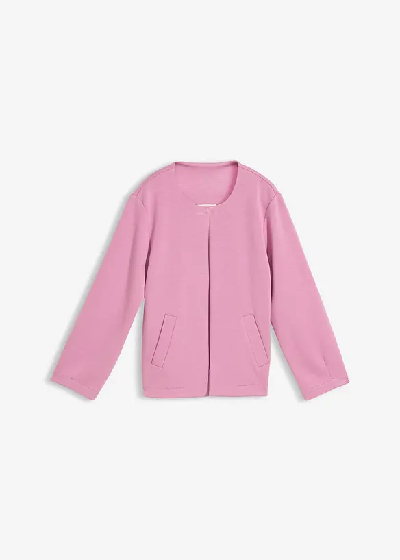 Scuba-Jacke aus softem Viskose-Mix in rosa von vorne - bonprix Scuba-Jacke aus softem Viskose-Mix in rosa von vorne - bonprix