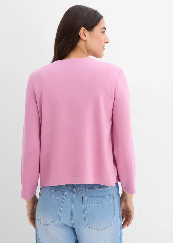 Scuba-Jacke aus softem Viskose-Mix in rosa von hinten (im Anschnitt) - bonprix Scuba-Jacke aus softem Viskose-Mix in rosa von hinten (im Anschnitt) - bonprix