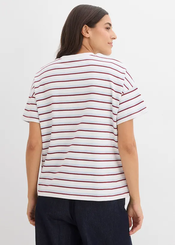 T-Shirt aus schwerer Bio-Baumwolle in weiß von hinten (im Anschnitt) - bonprix T-Shirt aus schwerer Bio-Baumwolle in weiß von hinten (im Anschnitt) - bonprix