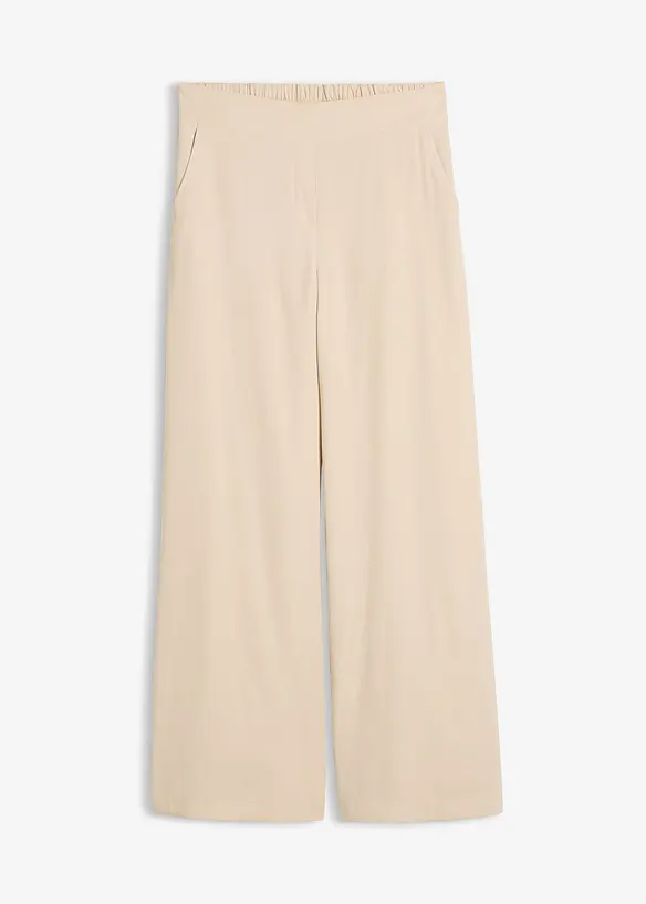 Palazzo-Hose aus Viskose-Mix in beige von vorne - bonprix Palazzo-Hose aus Viskose-Mix in beige von vorne - bonprix