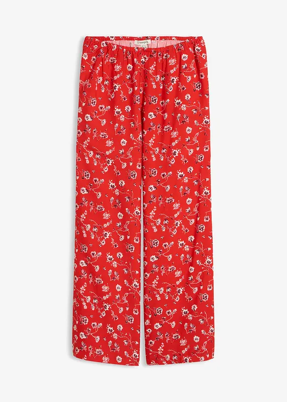 Schlupfhose aus fließender Viskose in rot von vorne - bonprix