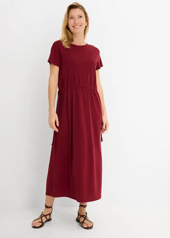 Shirtkleid aus weichem Piqué in rot von vorne (Totalaufnahme) - bonprix Shirtkleid aus weichem Piqué in rot von vorne (Totalaufnahme) - bonprix