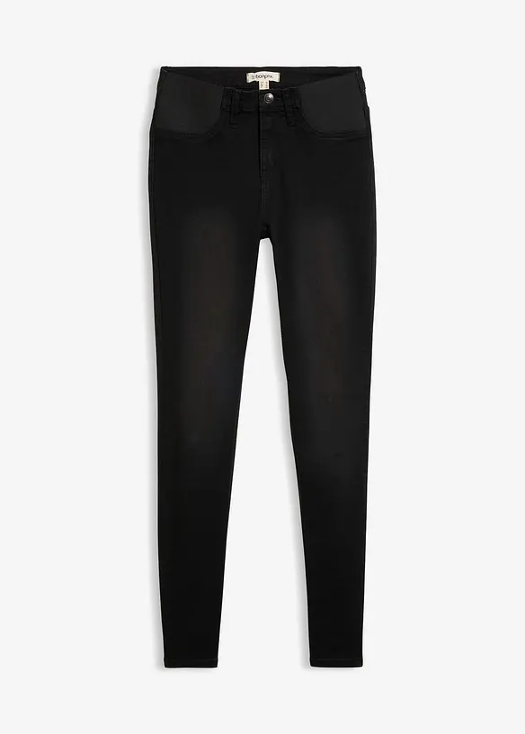 Jeans mit Bequembund in schwarz von vorne - bonprix