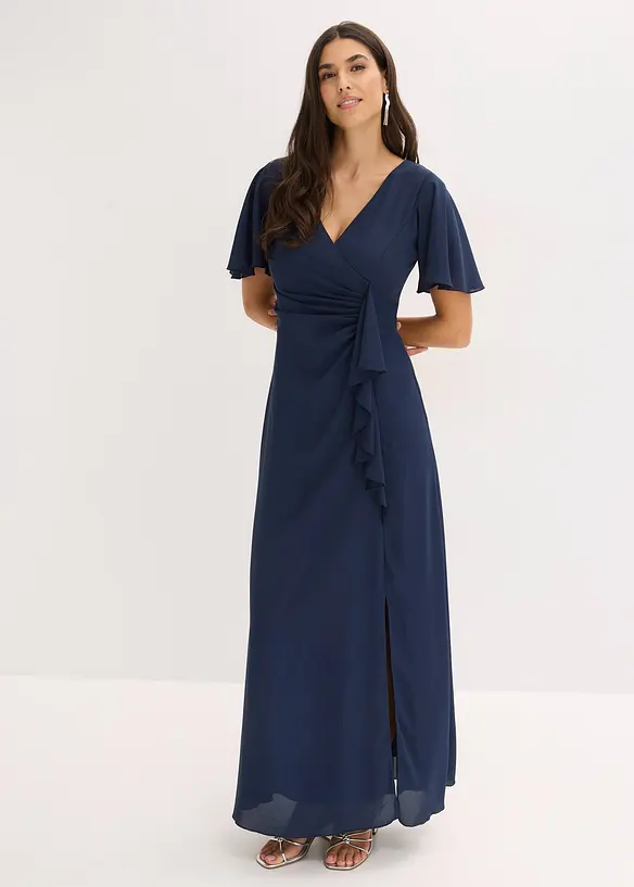 Abendkleid in blau von vorne (Totalaufnahme) - bonprix Abendkleid in blau von vorne (Totalaufnahme) - bonprix