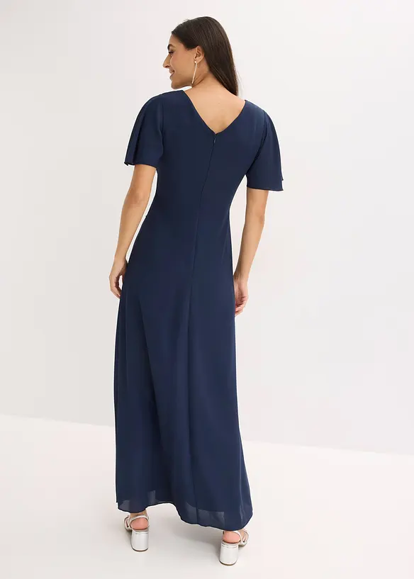 Abendkleid in blau von hinten (Totalaufnahme) - bonprix Abendkleid in blau von hinten (Totalaufnahme) - bonprix