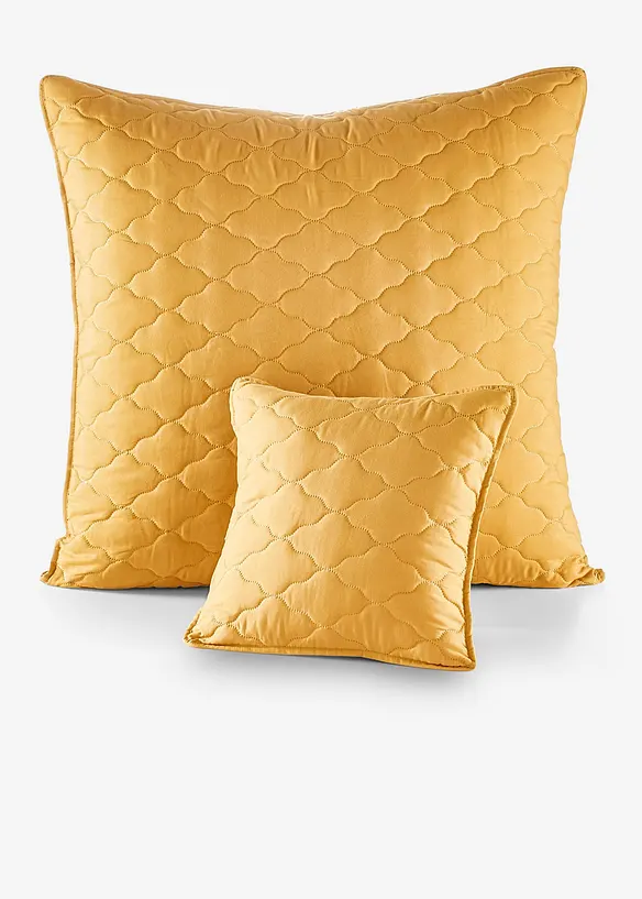 Kissenbezug mit Steppung (2er Pack) in gold von vorne - bonprix