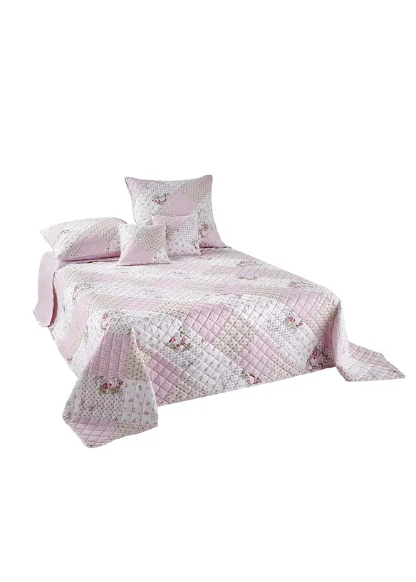 Kissenbezug mit Rosen (2er Pack) in rosa - bonprix
