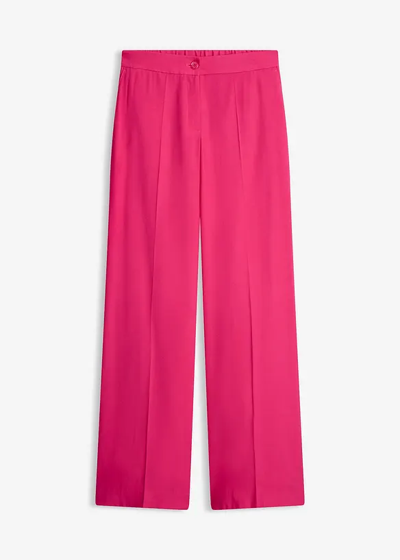 Leichte Marlenehose mit Viskose in pink von vorne - bonprix Leichte Marlenehose mit Viskose in pink von vorne - bonprix