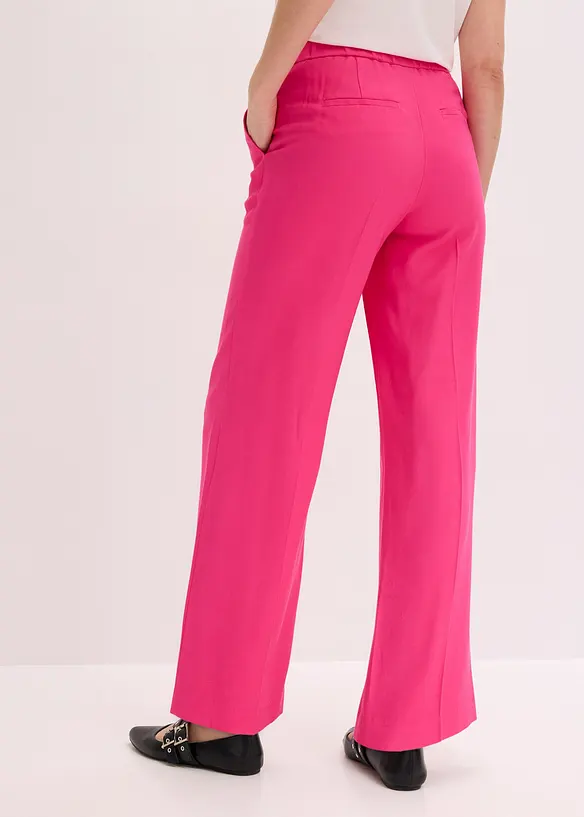 Leichte Marlenehose mit Viskose in pink von hinten - bonprix Leichte Marlenehose mit Viskose in pink von hinten - bonprix