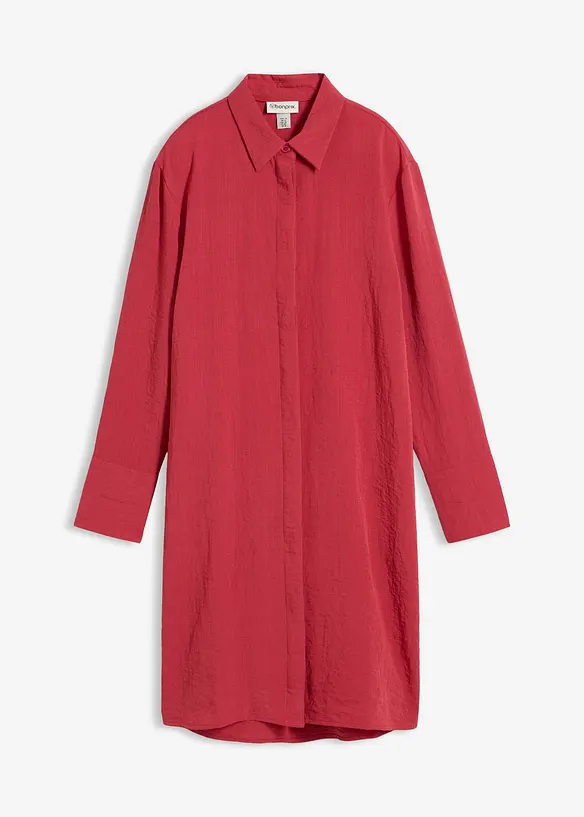 Longbluse aus softem Viskose-Mix in rot von vorne - bonprix Longbluse aus softem Viskose-Mix in rot von vorne - bonprix
