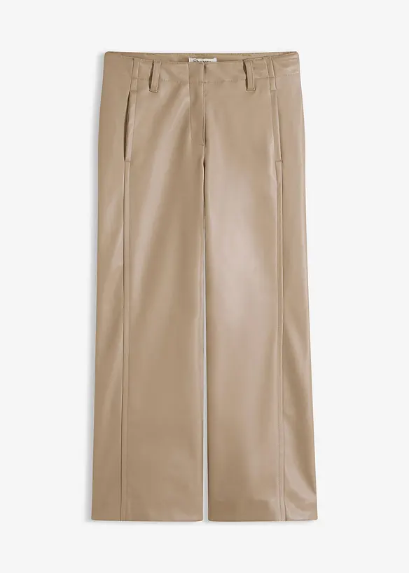 Lederimitat Culotte in braun von vorne - bonprix Lederimitat Culotte in braun von vorne - bonprix