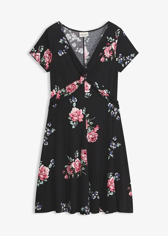 Jerseykleid aus Viskose-Mix in schwarz von vorne - bonprix Jerseykleid aus Viskose-Mix in schwarz von vorne - bonprix