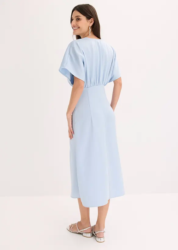 Midikleid aus glänzendem Satin in blau von hinten (Totalaufnahme) - bonprix Midikleid aus glänzendem Satin in blau von hinten (Totalaufnahme) - bonprix