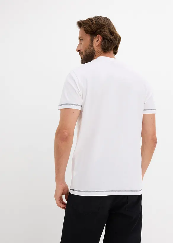 T-Shirt aus reiner Bio-Baumwolle in weiß von hinten (im Anschnitt) - bonprix