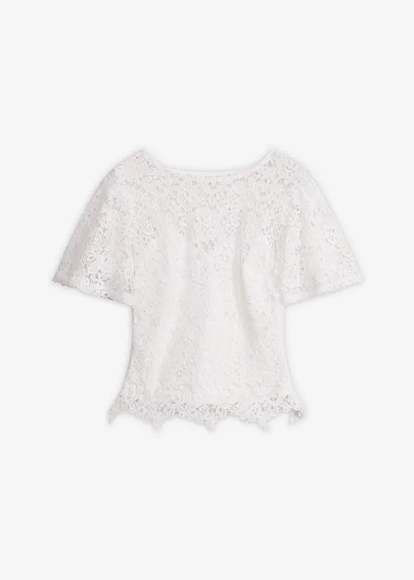 Spitzenshirt in weiß von vorne - bonprix Spitzenshirt in weiß von vorne - bonprix