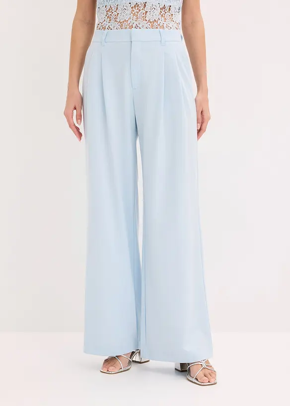 Marlenehose in blau von vorne - bonprix Marlenehose in blau von vorne - bonprix