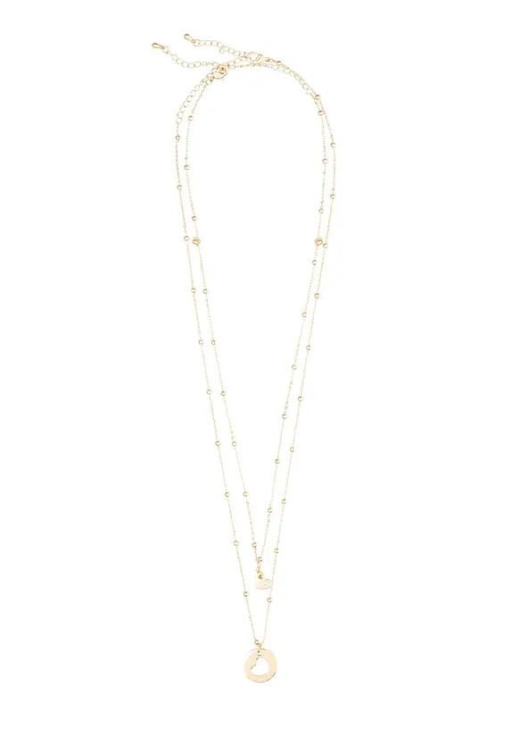 Kettenset (2-tlg. Set) mit Herzanhängern in gold (Detailaufnahme) - bonprix Kettenset (2-tlg. Set) mit Herzanhängern in gold (Detailaufnahme) - bonprix