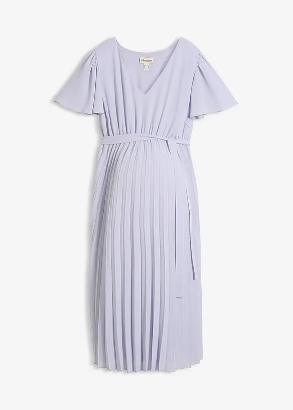 Umstandskleid aus zartem Georgette in lila von vorne - bonprix Umstandskleid aus zartem Georgette in lila von vorne - bonprix