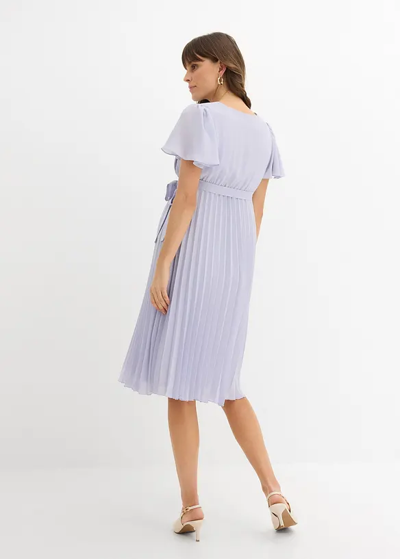 Umstandskleid aus zartem Georgette in lila von hinten (Totalaufnahme) - bonprix Umstandskleid aus zartem Georgette in lila von hinten (Totalaufnahme) - bonprix