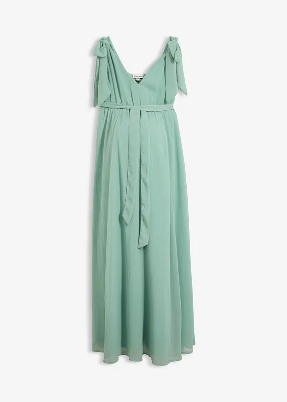 2-in-1 Umstands- und Stillkleid mit verstellbaren Trägern in grün von vorne - bonprix