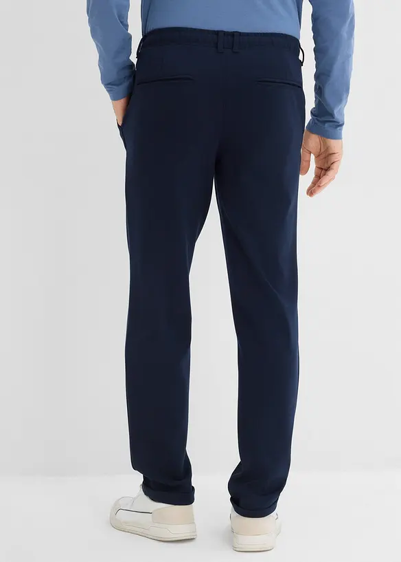Stretch-Anzugshose aus bequemen Punto di Roma in blau von hinten - bonprix Stretch-Anzugshose aus bequemen Punto di Roma in blau von hinten - bonprix