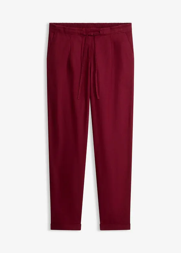 Leinenhose aus reinem Leinen in rot von vorne - bonprix Leinenhose aus reinem Leinen in rot von vorne - bonprix