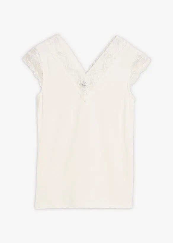Shirt aus softem Viskose-Mix in weiß von vorne - bonprix Shirt aus softem Viskose-Mix in weiß von vorne - bonprix