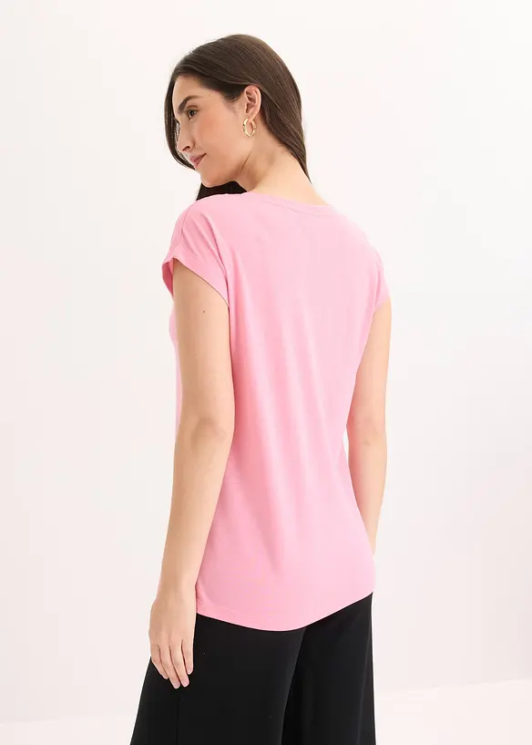 Shirt aus softem Viskose-Mix in rosa von hinten (im Anschnitt) - bonprix Shirt aus softem Viskose-Mix in rosa von hinten (im Anschnitt) - bonprix