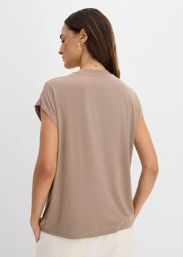 T-Shirt aus softer Viskose in braun von hinten (im Anschnitt) - bonprix T-Shirt aus softer Viskose in braun von hinten (im Anschnitt) - bonprix