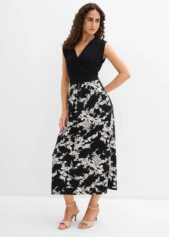 Jerseykleid aus softem Viskose-Mix in schwarz von vorne (Totalaufnahme) - bonprix Jerseykleid aus softem Viskose-Mix in schwarz von vorne (Totalaufnahme) - bonprix