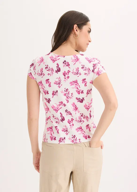 Shirt aus elastischer Baumwolle in rosa von hinten (im Anschnitt) - bonprix Shirt aus elastischer Baumwolle in rosa von hinten (im Anschnitt) - bonprix