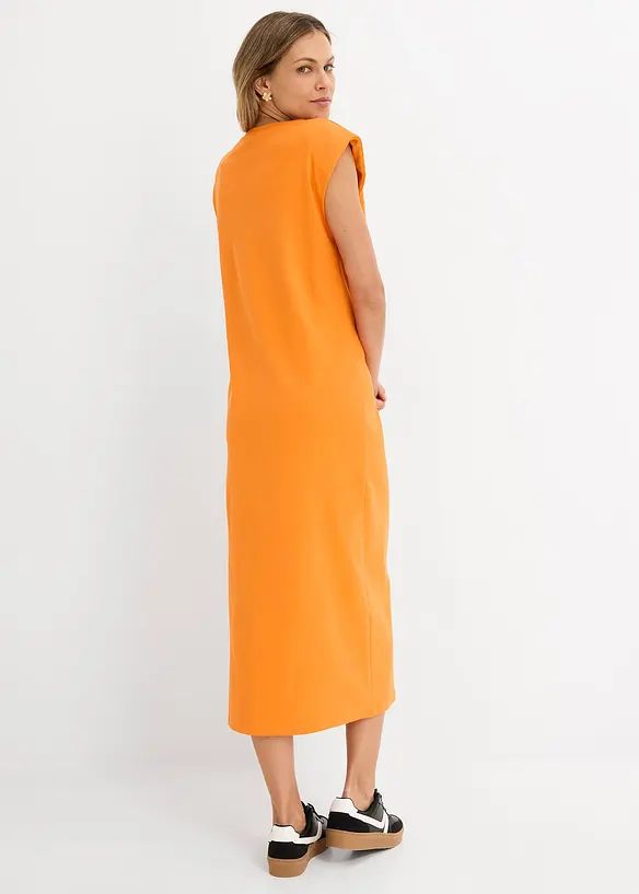 Shirtkleid aus reiner Bio-Baumwolle in orange von hinten (Totalaufnahme) - bonprix Shirtkleid aus reiner Bio-Baumwolle in orange von hinten (Totalaufnahme) - bonprix