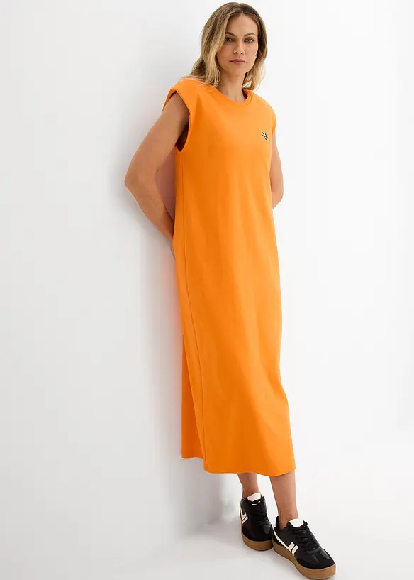 Shirtkleid aus reiner Bio-Baumwolle in orange von vorne (Totalaufnahme) - bonprix Shirtkleid aus reiner Bio-Baumwolle in orange von vorne (Totalaufnahme) - bonprix