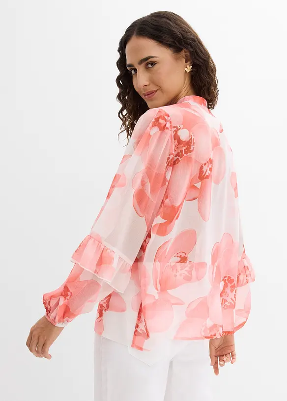 Chiffonbluse in weiß von hinten (im Anschnitt) - bonprix Chiffonbluse in weiß von hinten (im Anschnitt) - bonprix