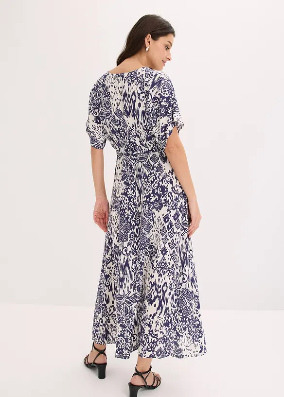 Maxikleid aus fließender Viskose in weiß von hinten (Totalaufnahme) - bonprix Maxikleid aus fließender Viskose in weiß von hinten (Totalaufnahme) - bonprix