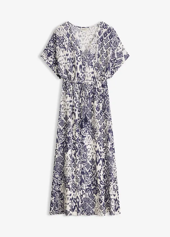Maxikleid aus fließender Viskose in weiß von vorne - bonprix Maxikleid aus fließender Viskose in weiß von vorne - bonprix