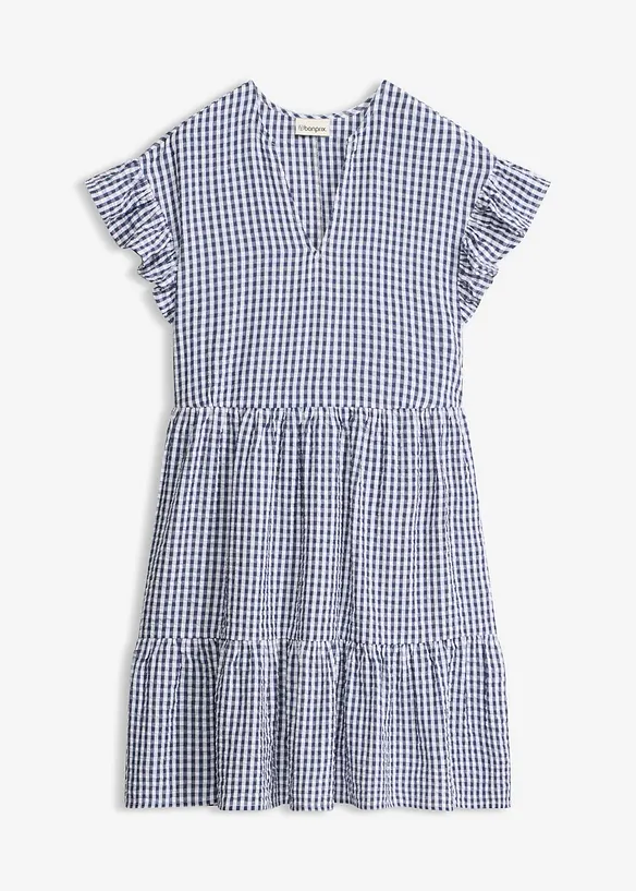 Minikleid aus Seersucker in weiß von vorne - bonprix Minikleid aus Seersucker in weiß von vorne - bonprix