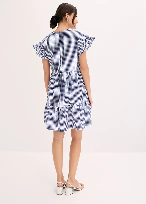 Minikleid aus Seersucker in weiß von hinten (Totalaufnahme) - bonprix Minikleid aus Seersucker in weiß von hinten (Totalaufnahme) - bonprix