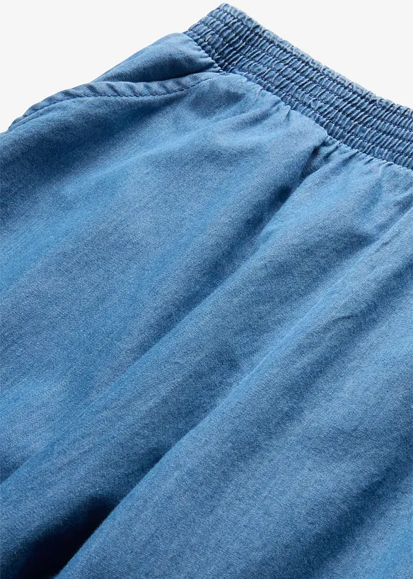 Wide-Leg-Jeans Mid Waist aus reiner Bio-Baumwolle in blau - bonprix