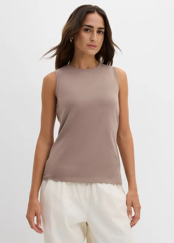 Tanktop in braun von vorne (im Anschnitt) - bonprix