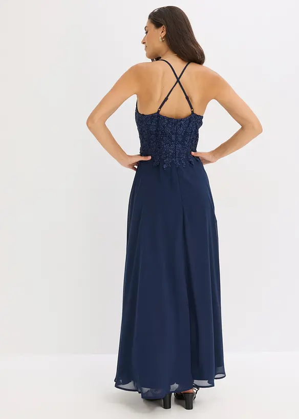 Trägerkleid in blau von hinten (Totalaufnahme) - bonprix Trägerkleid in blau von hinten (Totalaufnahme) - bonprix