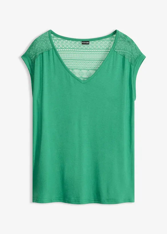 Shirt aus softem Viskose-Mix in grün von vorne - bonprix Shirt aus softem Viskose-Mix in grün von vorne - bonprix