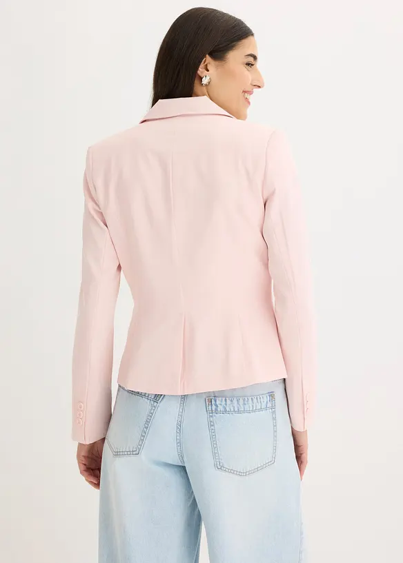 Kurzblazer mit Pattentaschen in rosa von hinten (im Anschnitt) - bonprix Kurzblazer mit Pattentaschen in rosa von hinten (im Anschnitt) - bonprix