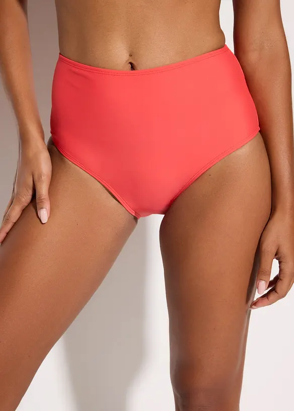 Highwaist-Bikinihose (2er Pack) in rot von vorne - bonprix