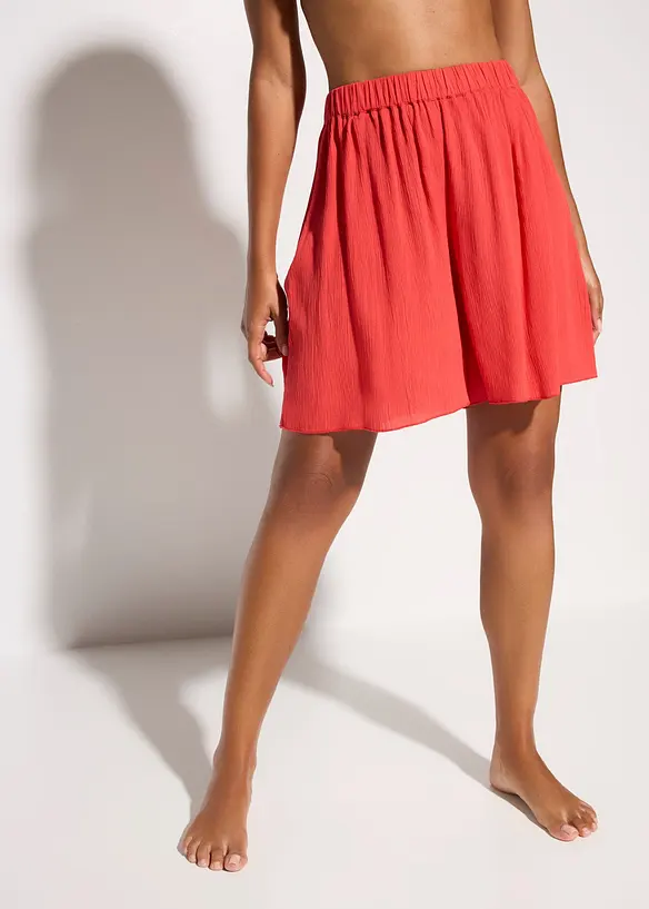 Strandshorts aus fließender Viskose in rot von vorne - bonprix