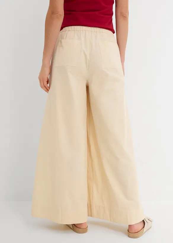 Culotte aus reiner Bio-Baumwolle in beige von hinten - bonprix