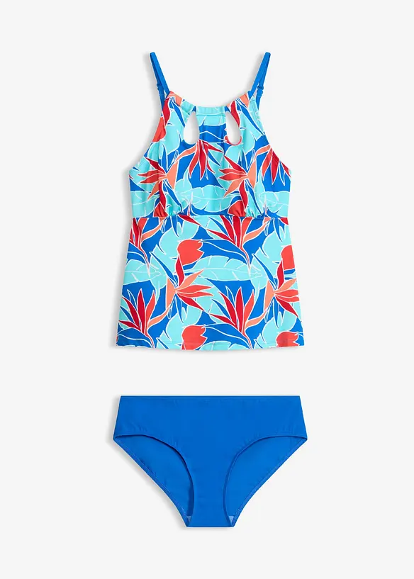 Tankini (2-tlg.Set) in blau von vorne - bonprix